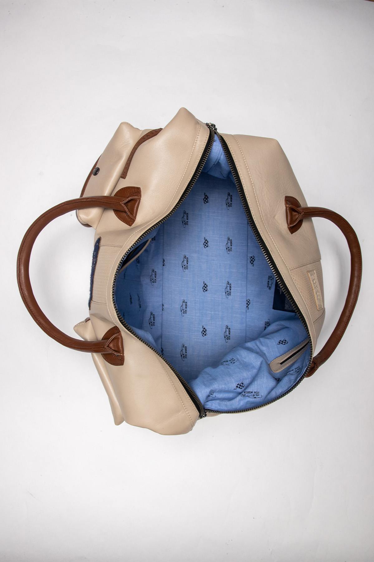 Steve McQueen 48h racing ecru leather travel bag - Image n°3
