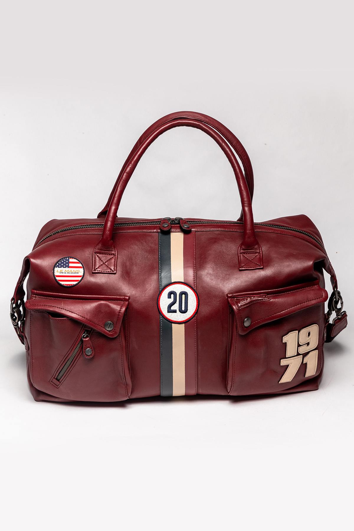 Dark red 48-hour travel bag - Image n°1