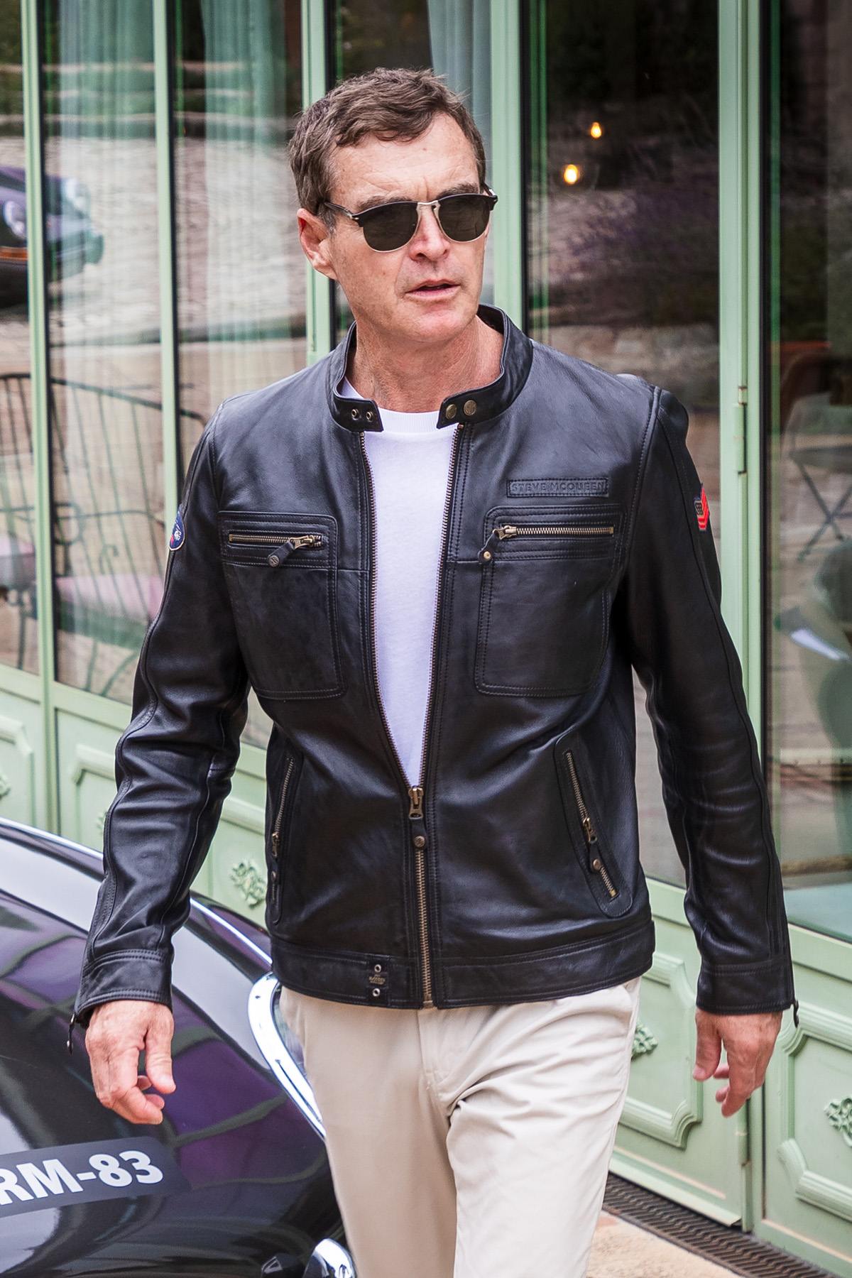 Lightweight black sheep leather jacket, Steve McQueen-inspired style. - Image n°1