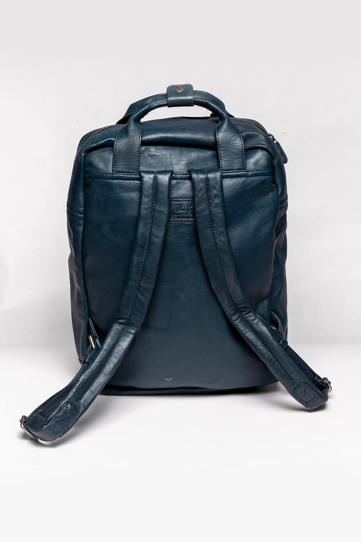 Steve McQueen Royal Blue Leather Backpack - Image n°2