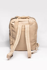 Ecru racing leather backpack - Image n°2