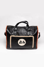 48-hour black leather travel bag with 24-hour Le Mans theme - Image n°3