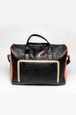 48-hour black leather travel bag with 24-hour Le Mans theme - Image n°4
