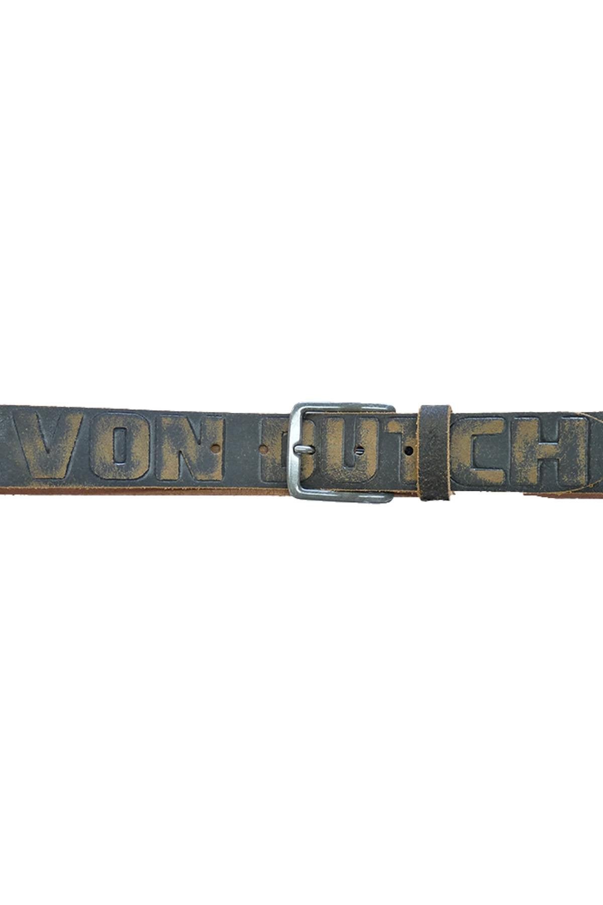 Von Dutch Distressed Leather Belt - Image n°2
