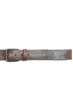 Tobacco-colored leather belt - Image n°4