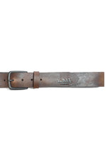 Tobacco-colored leather belt - Image n°4