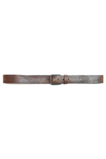 Tobacco-colored leather belt - Image n°3