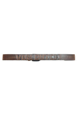 Tobacco-colored leather belt - Image n°1