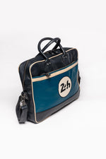 24H Le Mans Messenger Bag in ocean blue and navy - Image n°3