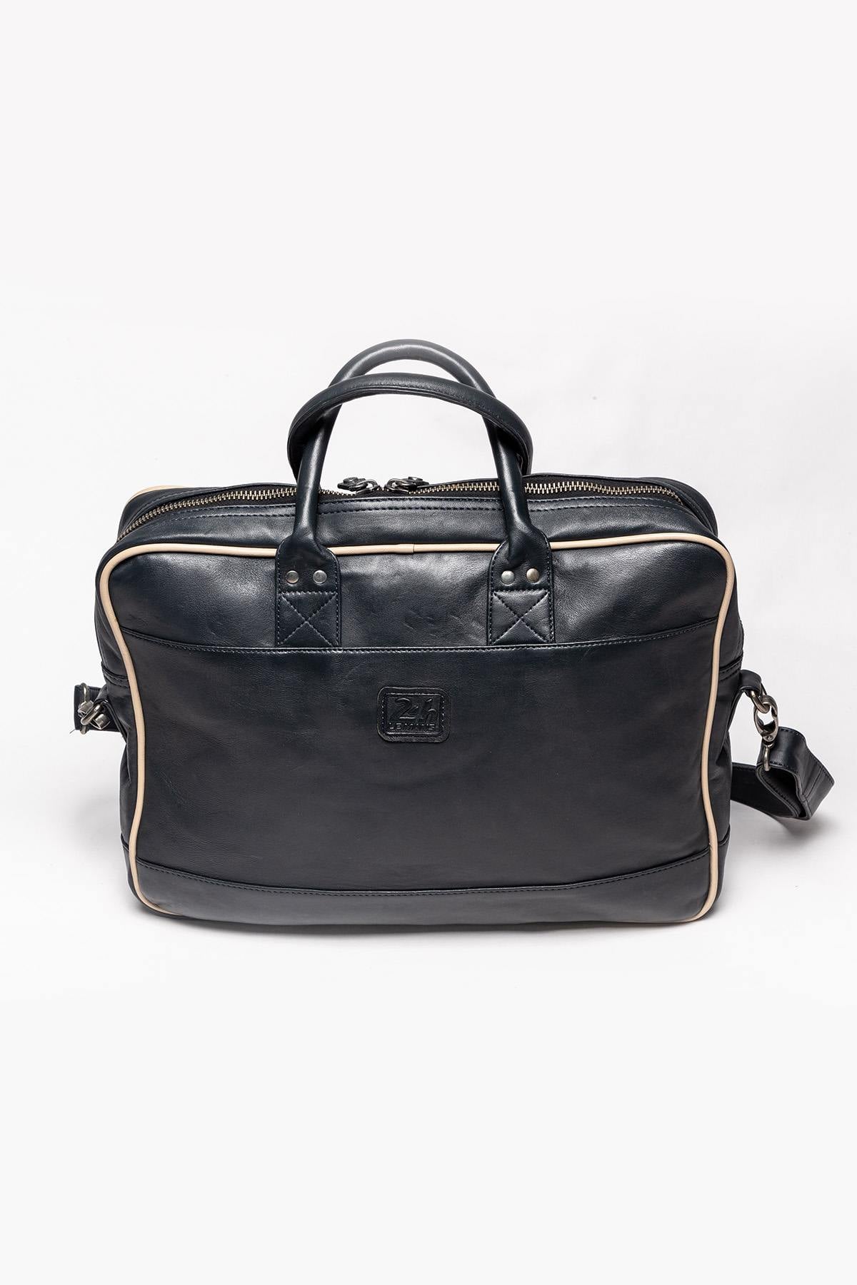 24H Le Mans Messenger Bag in ocean blue and navy - Image n°2