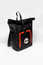 24H Le Mans black leather backpack - Image n°4