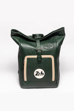 24H Le Mans green leather backpack - Image n°2