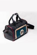 Ocean blue and navy 24H Le Mans leather handbag - Image n°3