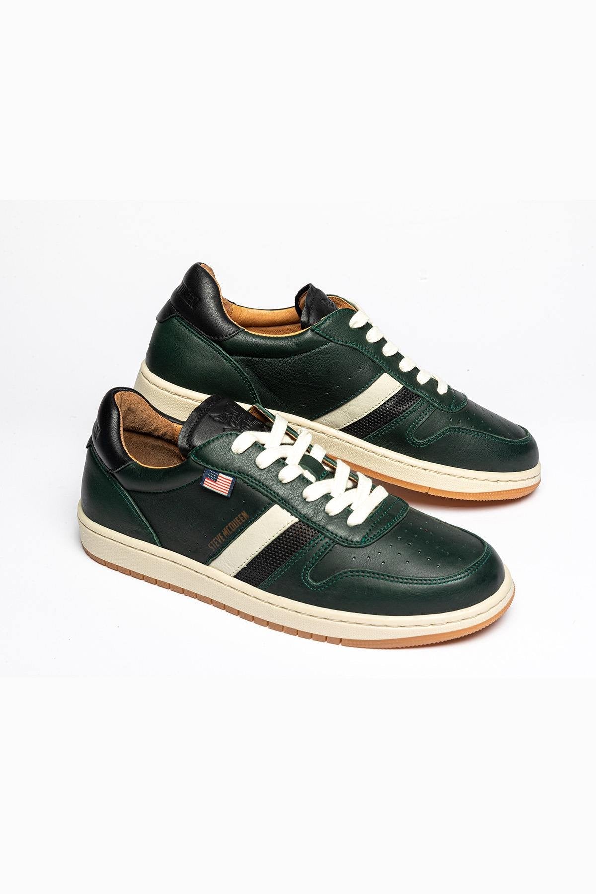 Steve McQueen green leather sneakers - Image n°2