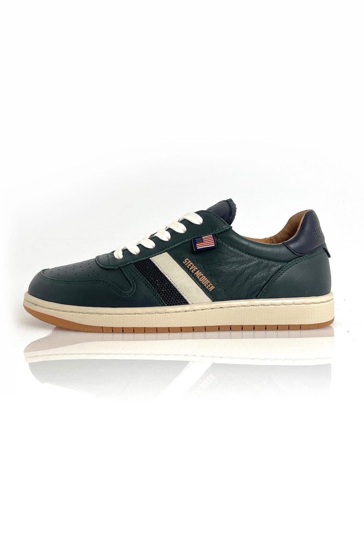 Steve McQueen green leather sneakers - Image n°3