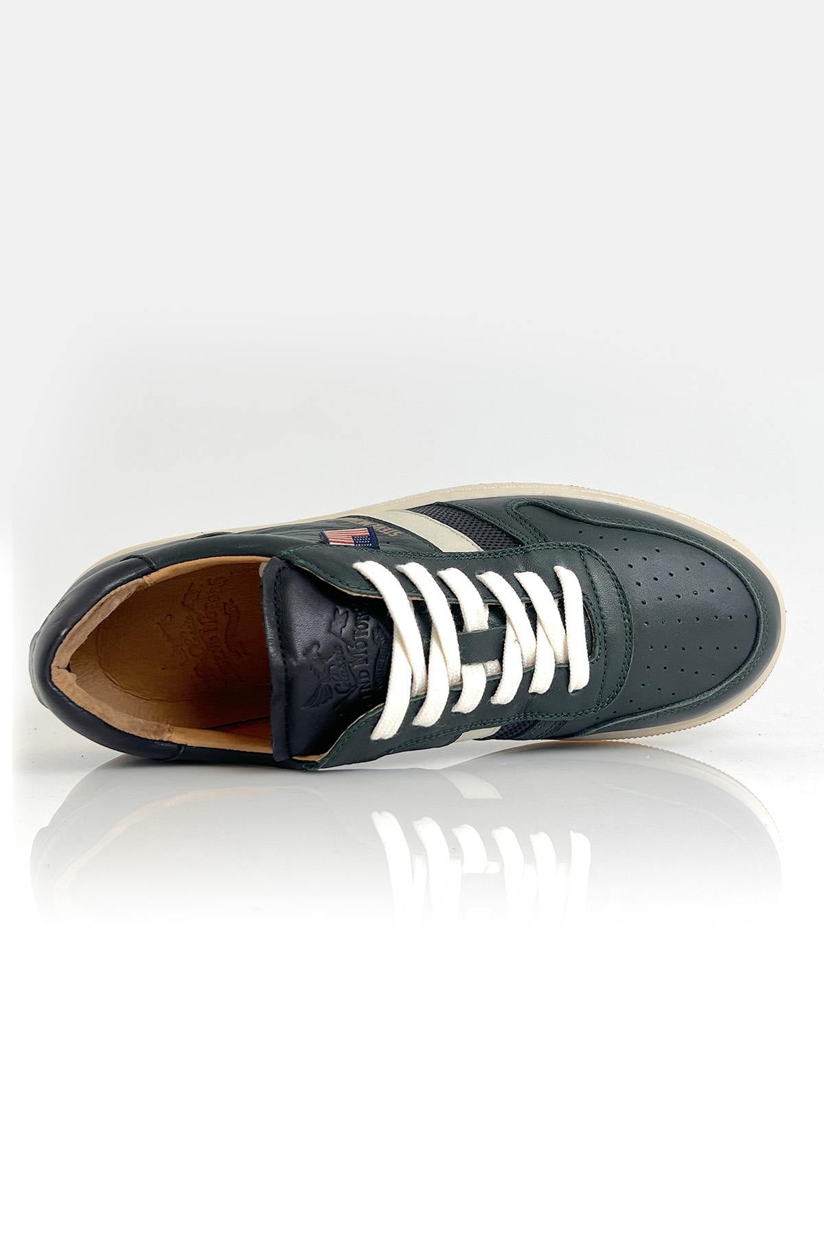 Steve McQueen green leather sneakers - Image n°5