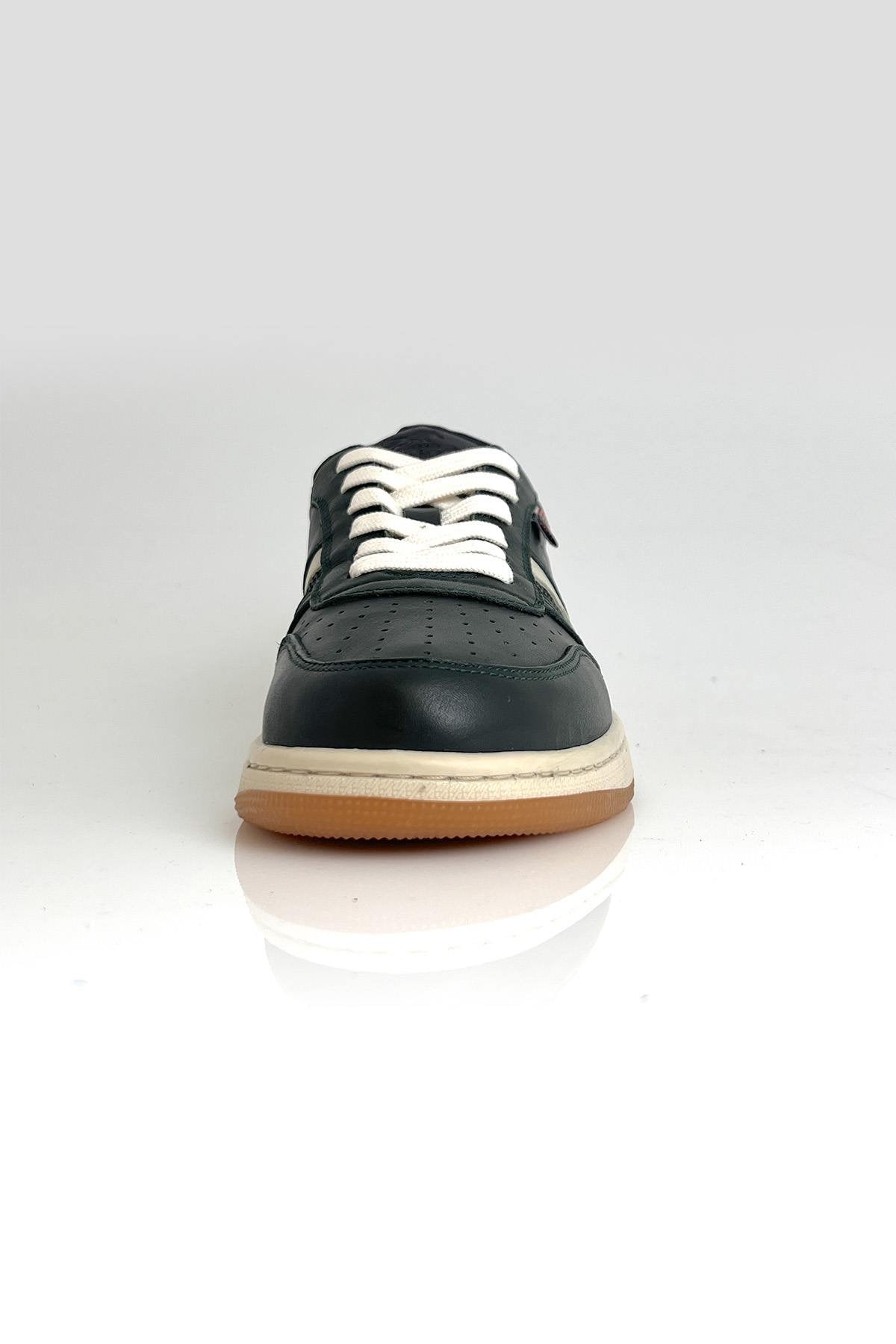 Steve McQueen green leather sneakers - Image n°7