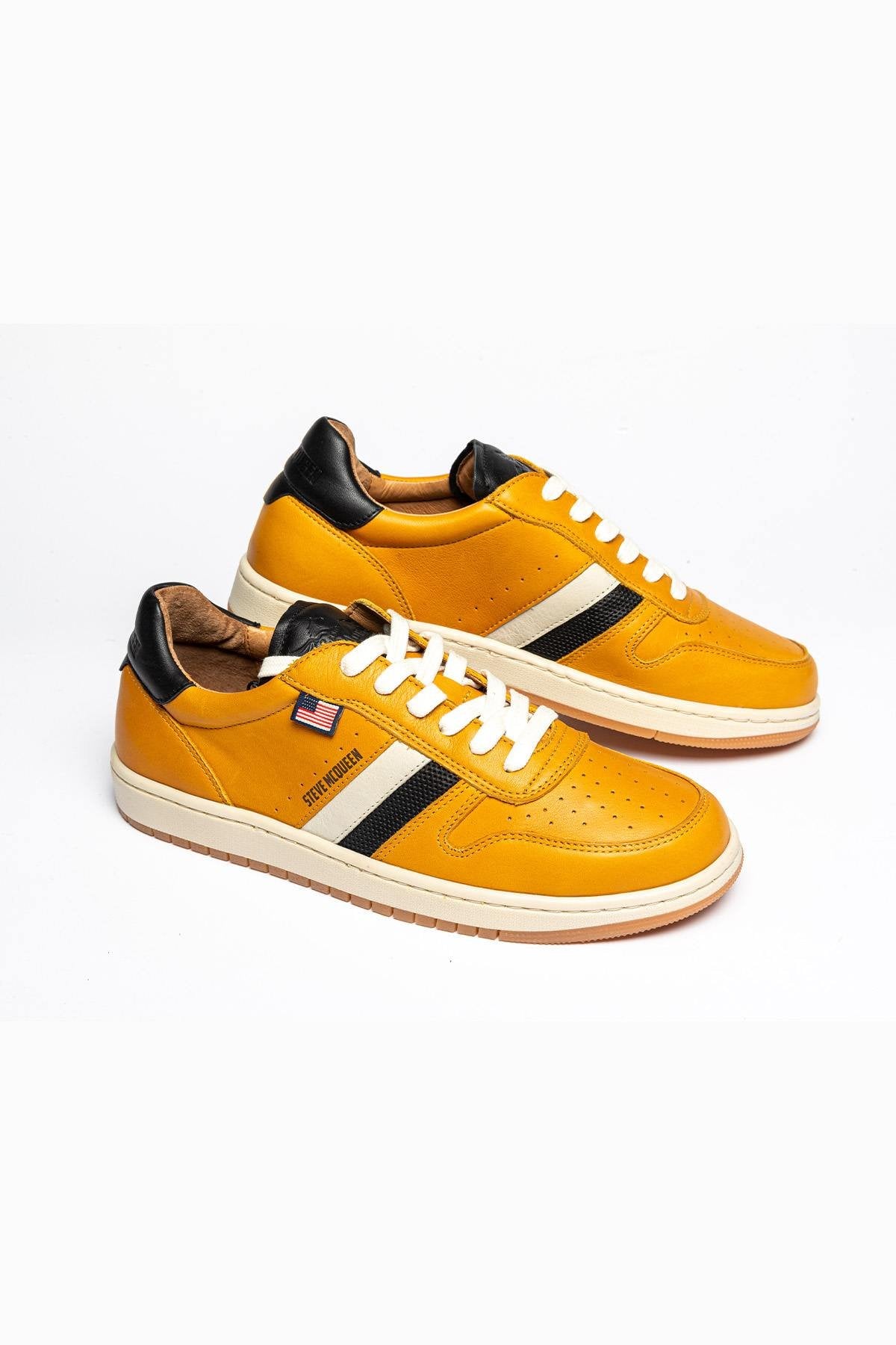 Steve McQueen yellow leather sneakers - Image n°1