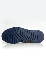 Racing sneakers in ecru leather - Image n°10