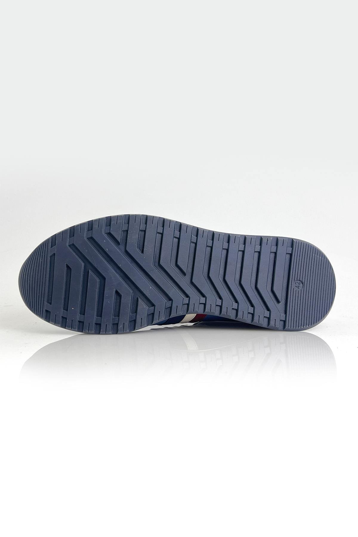 Royal blue leather racing sneakers - Image n°7