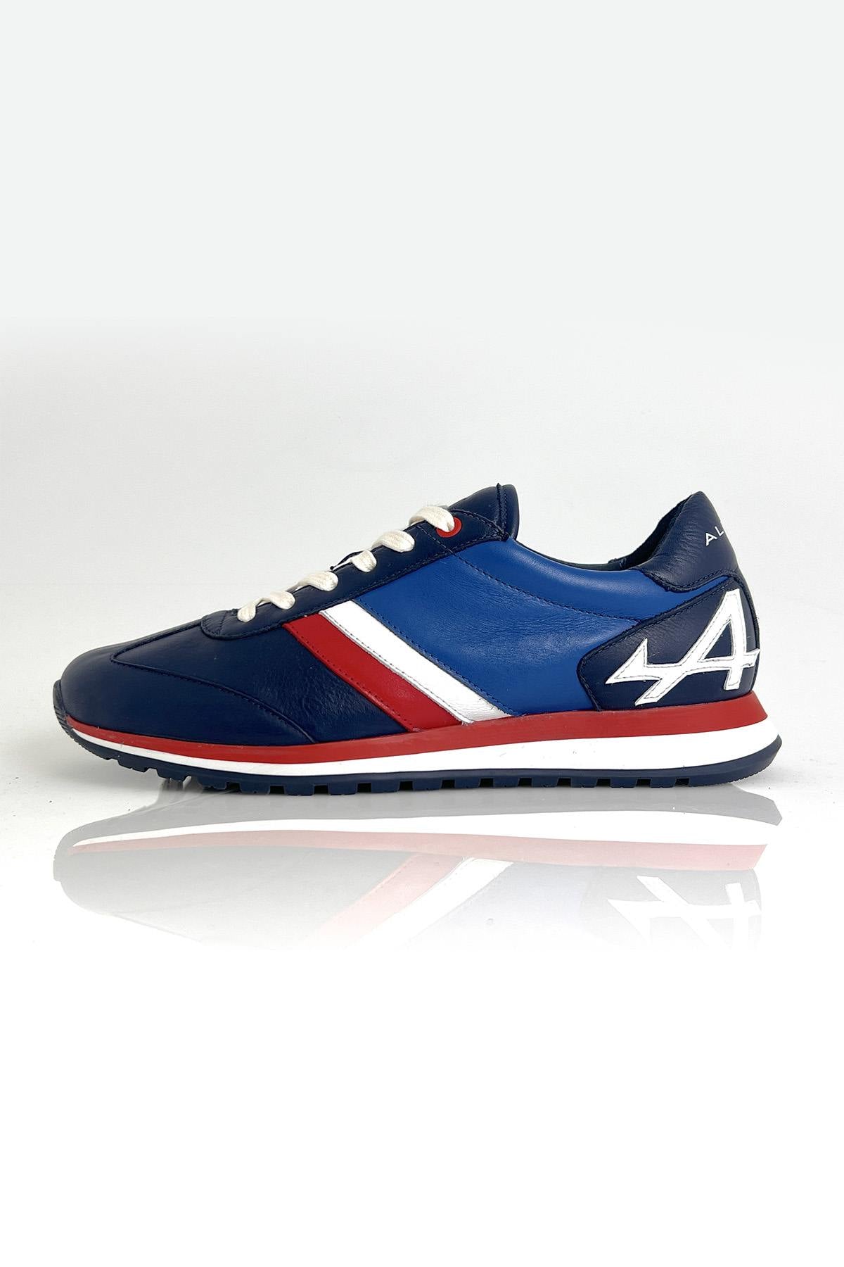 Alpine Royal Blue Leather Sneakers - Image n°3