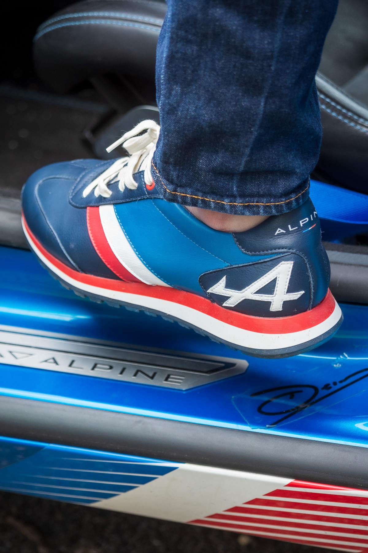 Alpine Royal Blue Leather Sneakers - Image n°2