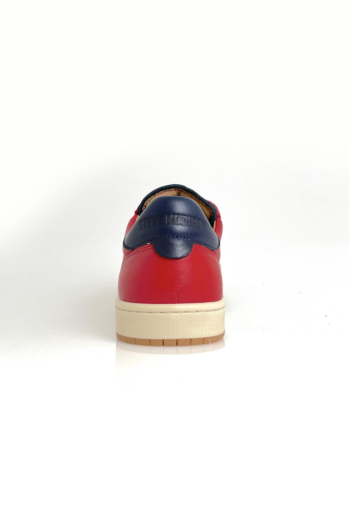 Racing red Steve McQueen leather sneakers - Image n°6