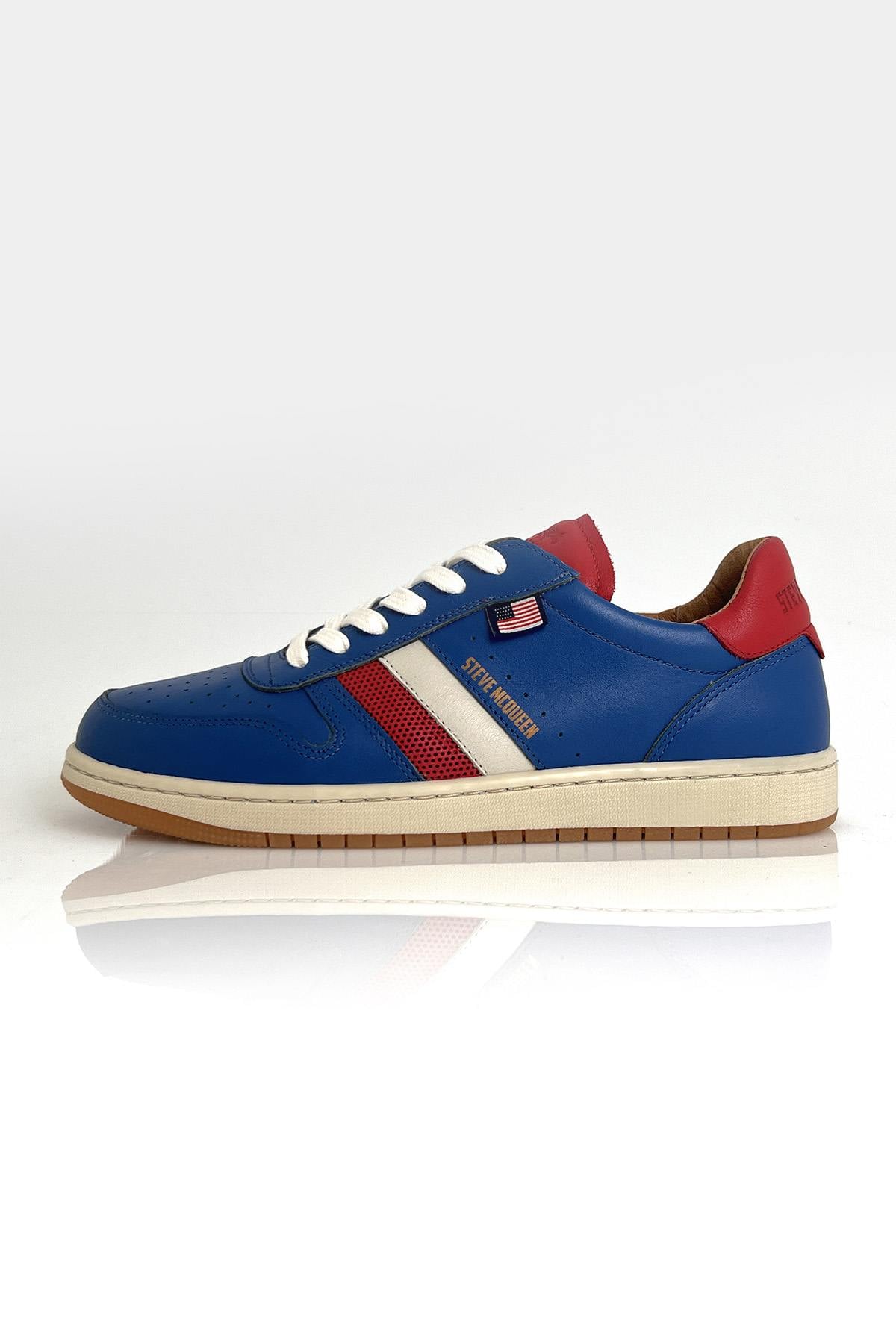 Steve McQueen ocean blue leather sneakers - Image n°3