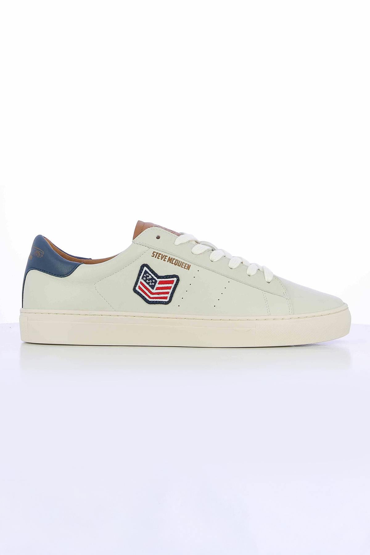 Steve McQueen ecru leather sneakers - Image n°1