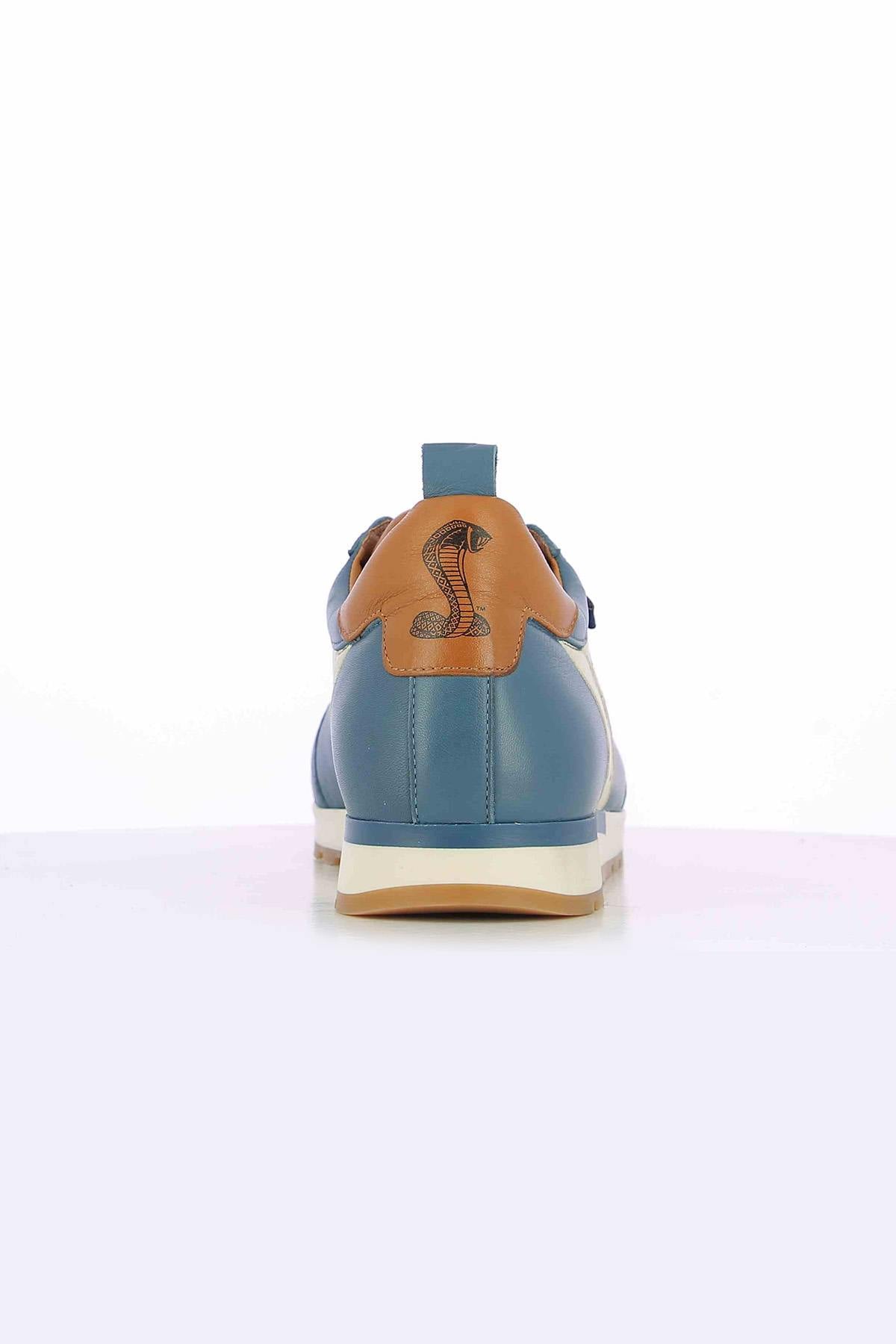 Carroll Shelby Blue Leather Sneakers - Image n°6
