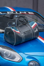 Alpine navy blue leather sports bag - Image n°1