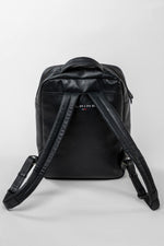 Alpine navy blue leather backpack - Image n°7