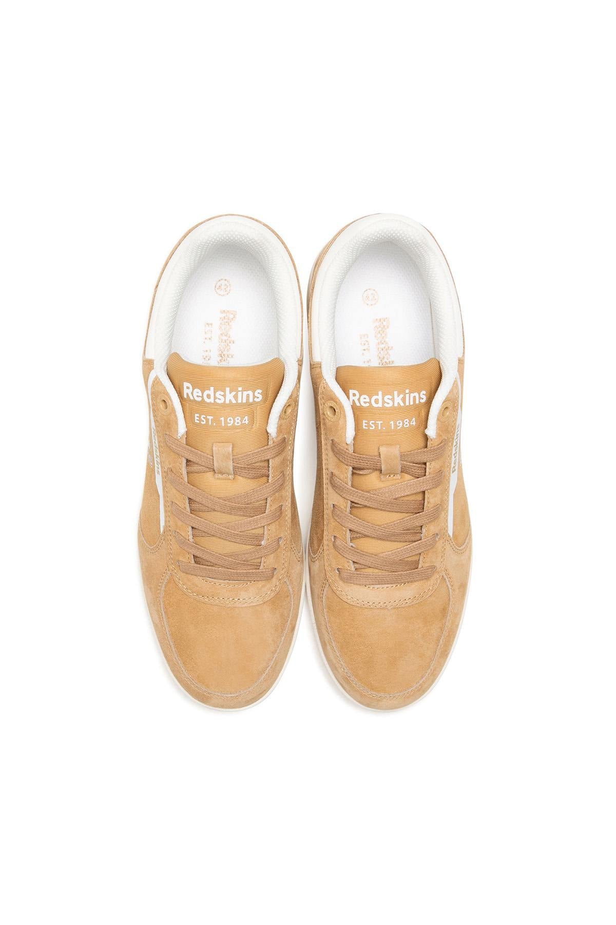 Beige suede leather sneakers - Image n°4