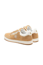 Beige suede leather sneakers - Image n°2