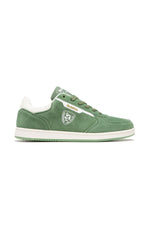 Green suede leather sneakers - Image n°3