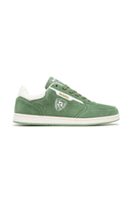 Green suede leather sneakers - Image n°3