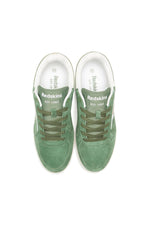 Green suede leather sneakers - Image n°4
