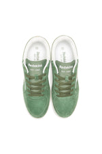 Green suede leather sneakers - Image n°4