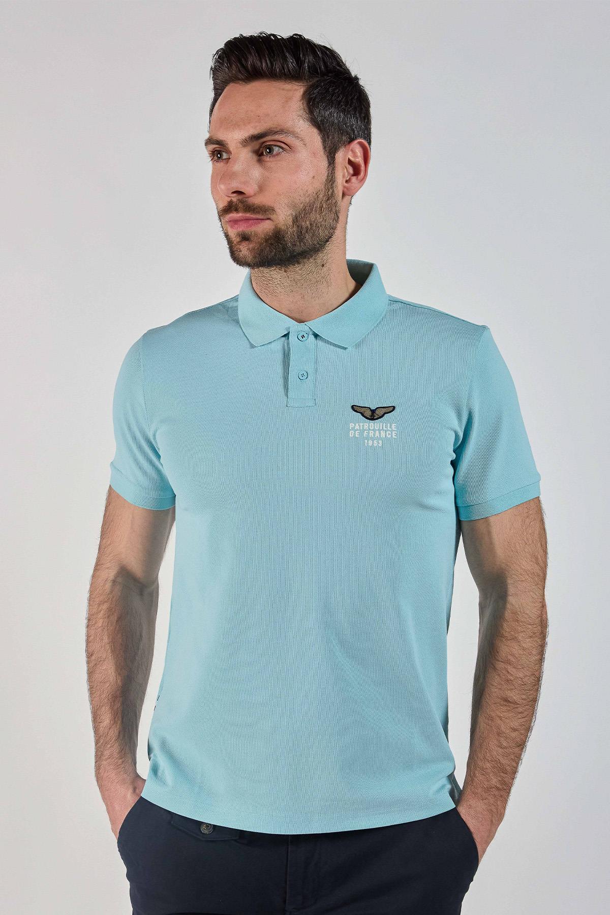 Sky blue cotton and polyester polo shirt Patrouille de France - Image n°3