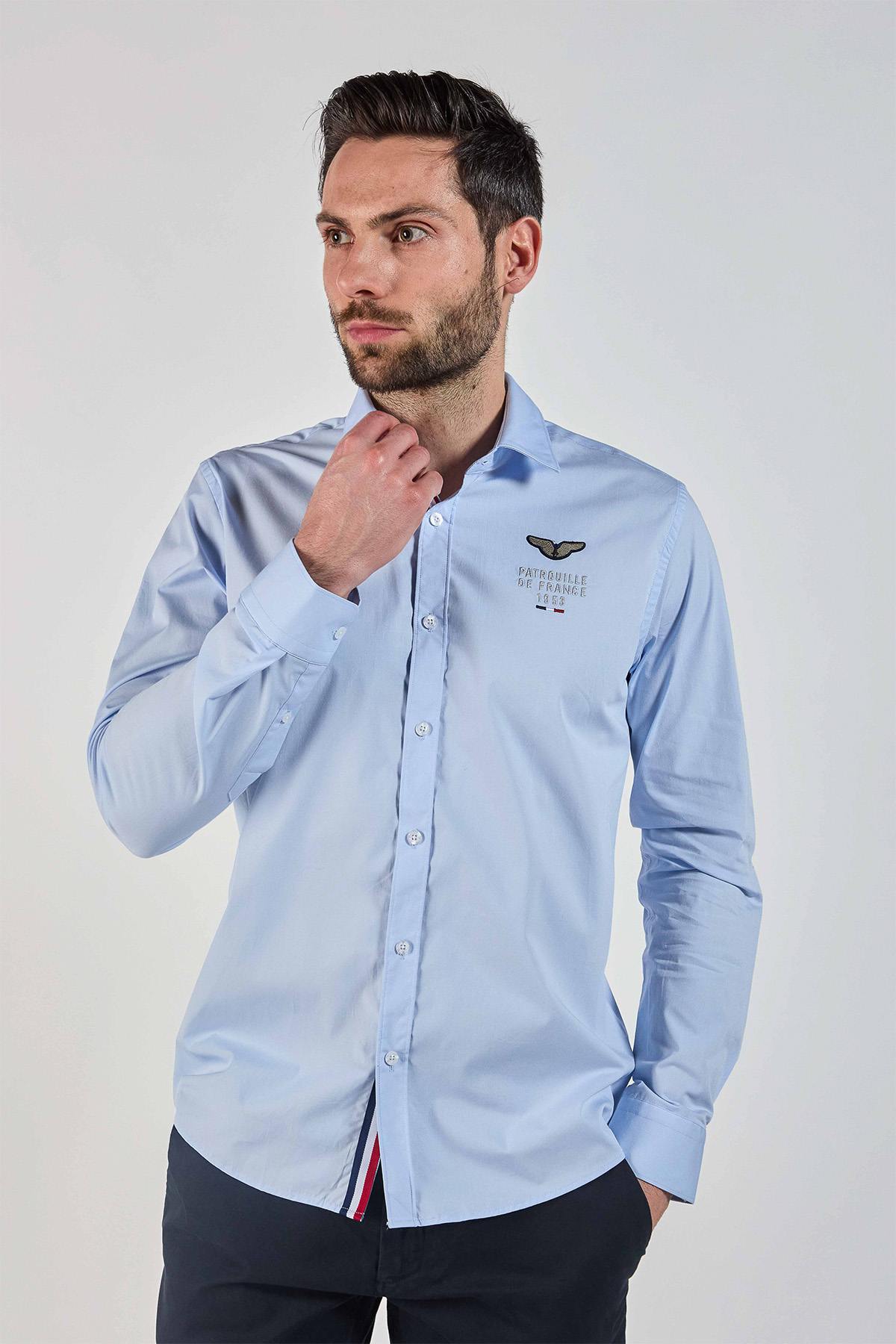 Sky blue cotton shirt Patrouille de France - Image n°1