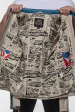 Ecru sheepskin jacket: lightweight, soft, and motorsport-inspired. - Image n°4