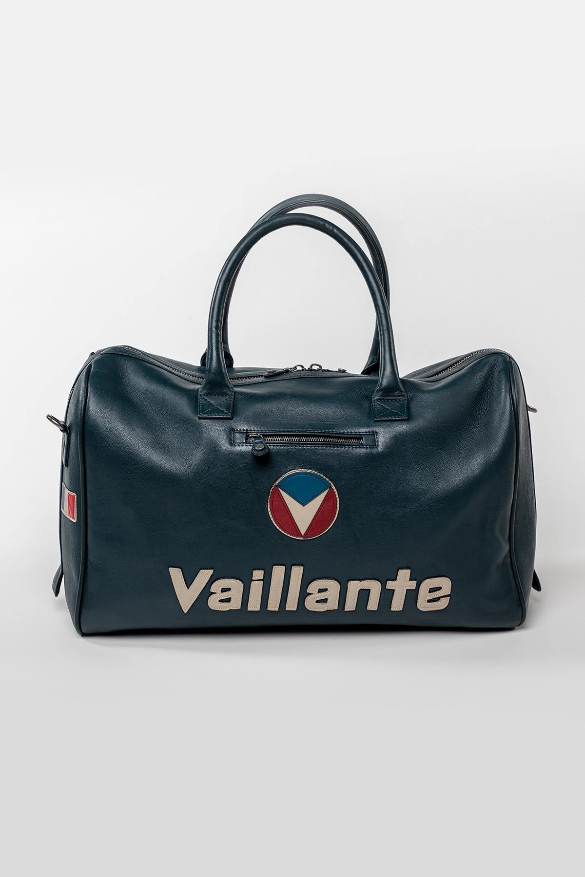 Michel Vaillant Royal Blue Leather Travel Bag - Image n°1