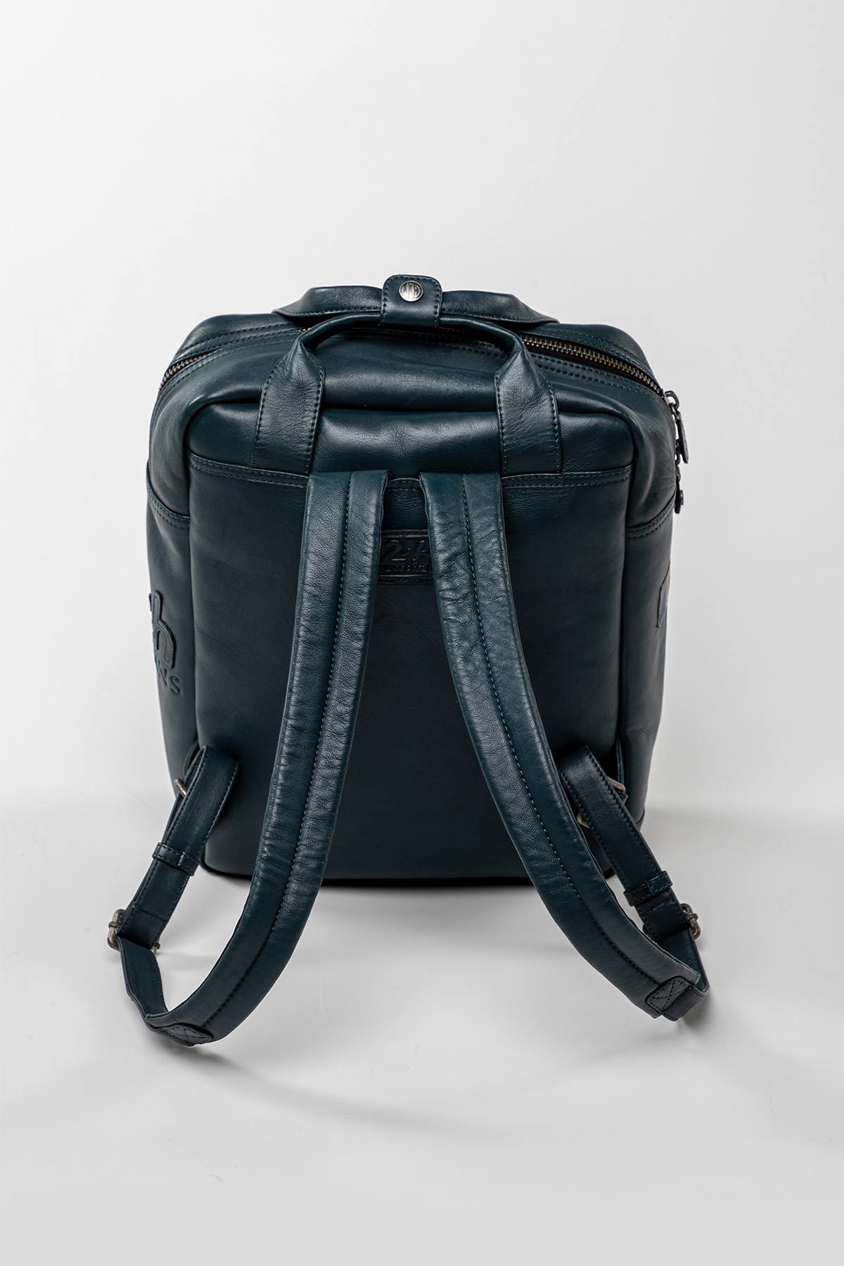 Michel Vaillant Royal Blue Leather Backpack - Image n°5