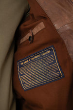 Distressed brown leather bomber jacket - Image n°5