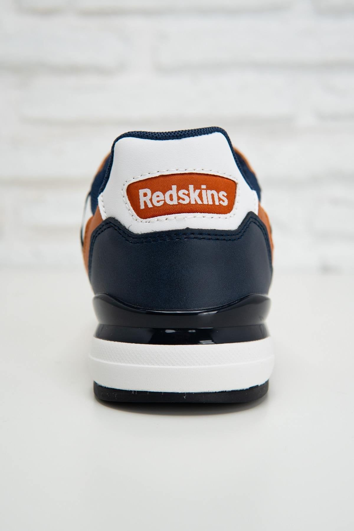 Men's orange, navy and white sneakers - Image n°3