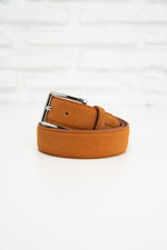 Cognac full-grain leather belt - Image n°1