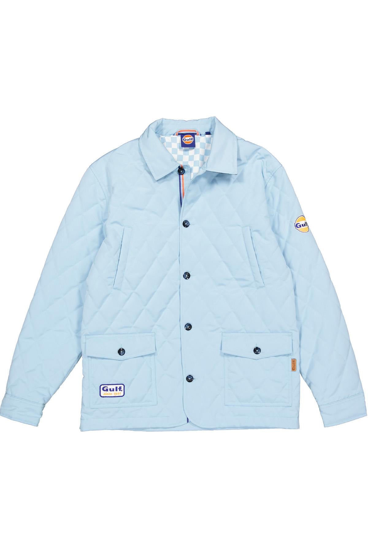 Gulf light blue textile quilted jacket - Image n°3
