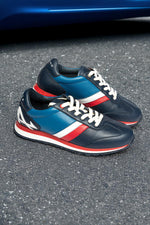 Alpine Royal Blue Leather Sneakers - Image n°1