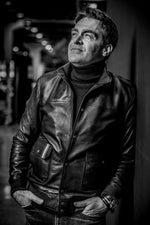 Limited edition brown leather jacket by Galiffi - Image n°9