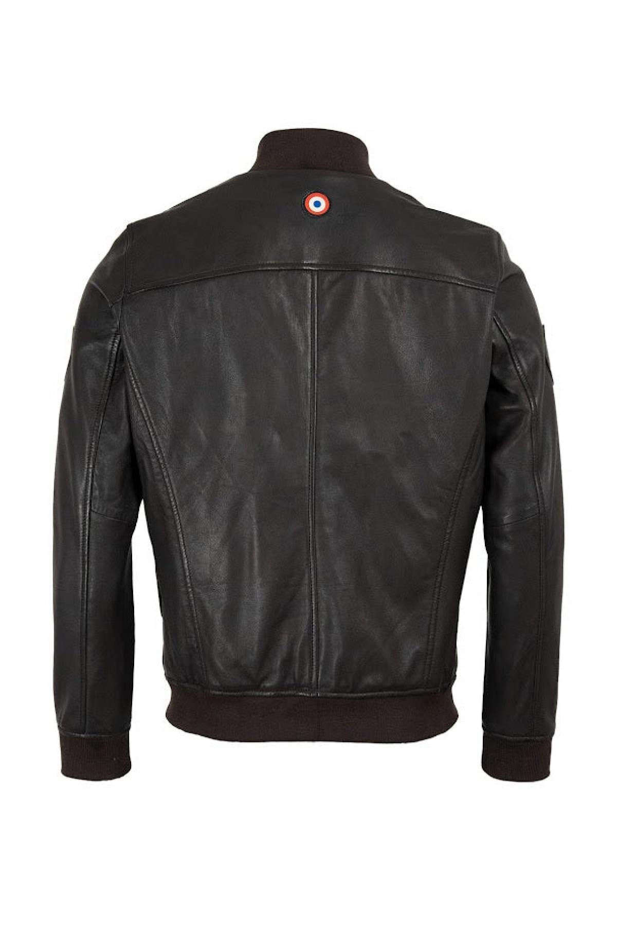 Limited edition brown leather jacket by Galiffi - Image n°8